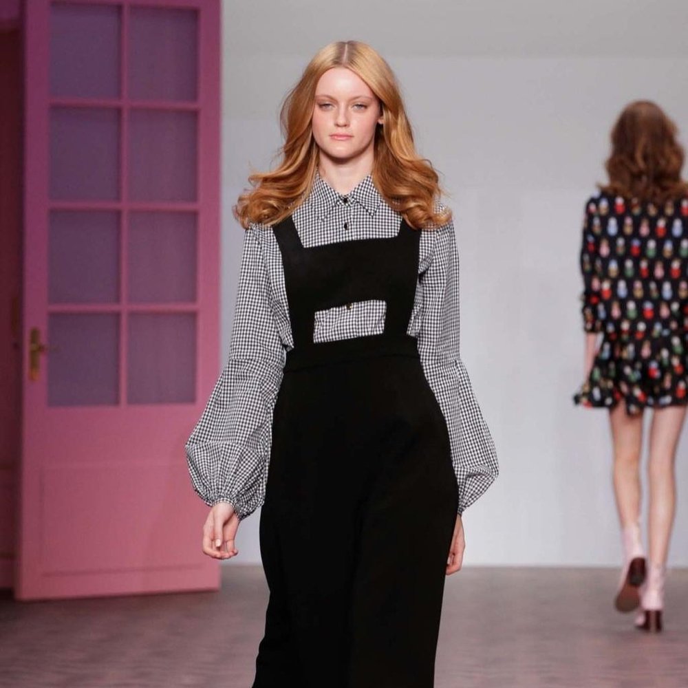 Macgraw full sleeve black/white gingham top